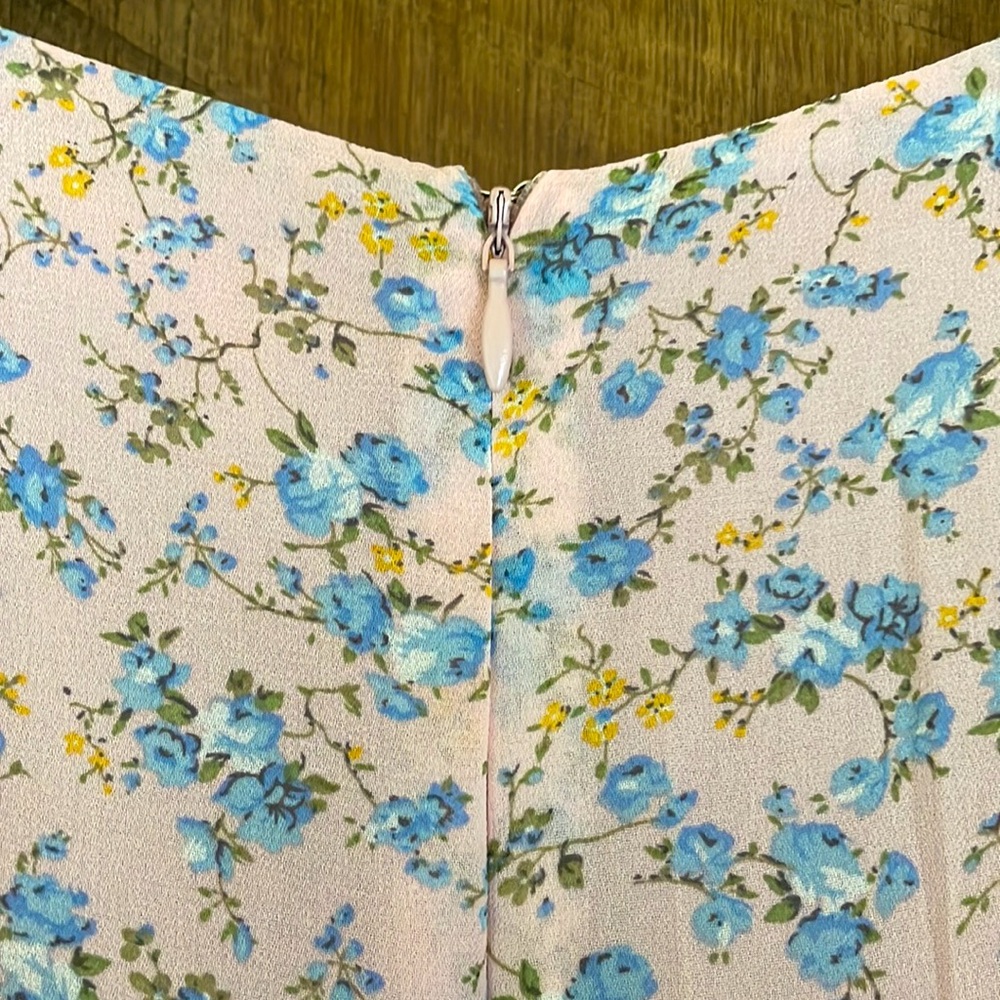 Storia Size Small Pale Pink & Blue Floral Print Dress - Picture 10 of 10